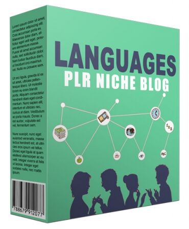 eCover representing Languages PLR Niche Website V2  with Private Label Rights