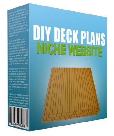 eCover representing DIY Deck Plans Flipping Niche Site Templates & Themes with Personal Use Rights