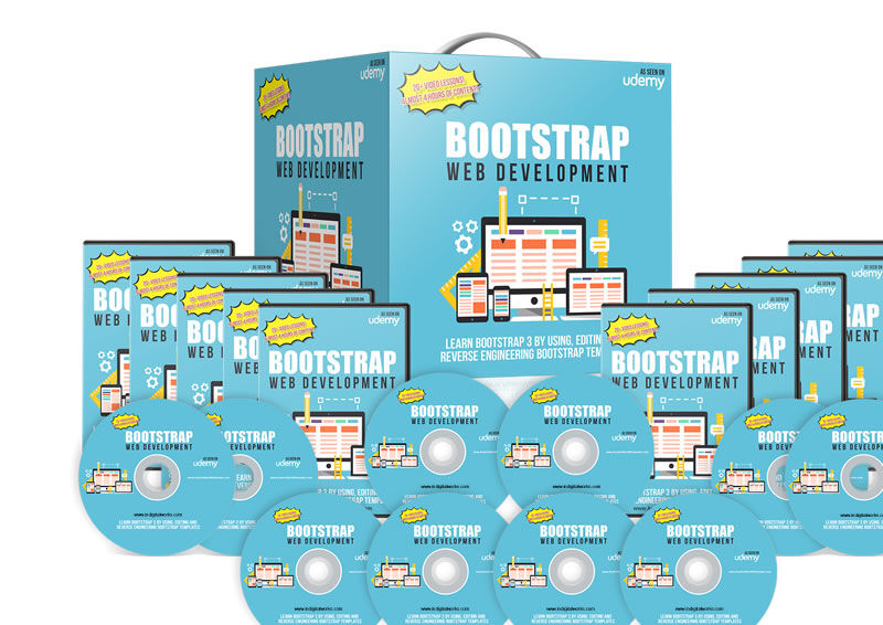 eCover representing Bootstrap Web Development Videos, Tutorials & Courses with Resell Rights