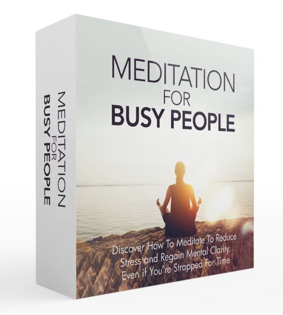 eCover representing Meditation For Busy People Video Upgrade Videos, Tutorials & Courses with Master Resell Rights