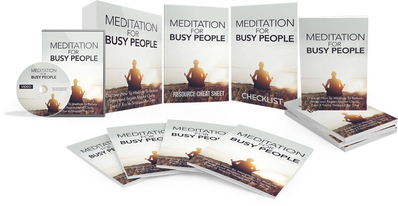 eCover representing Meditation For Busy People Video Upgrade Videos, Tutorials & Courses with Master Resell Rights