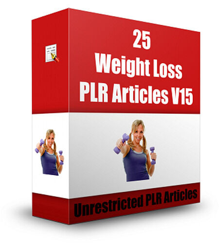 eCover representing 25 Weight Loss PLR Articles V15  with Private Label Rights