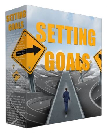 eCover representing Setting Goals PLR Content  with Private Label Rights